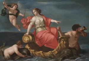 The Triumph Of Galatea by Giovanni Francesco Romanelli Oil Painting