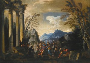 Alexander The Great And Thalestris by Giovanni Ghisolfi Oil Painting