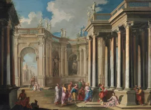 Christ at the Temple by Giovanni Ghisolfi Oil Painting