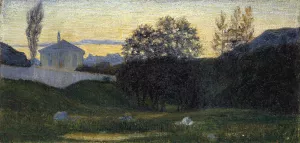 Dusk by Giovanni Giacometti Oil Painting