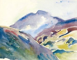 High Mountain Landscape by Giovanni Giacometti Oil Painting