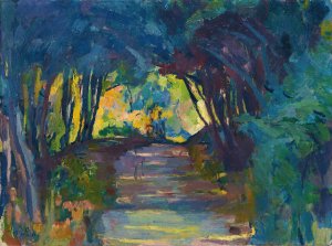 Waldweg by Giovanni Giacometti Oil Painting