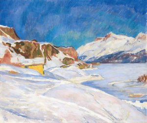 Winter Landscape Near Capolago by Giovanni Giacometti Oil Painting