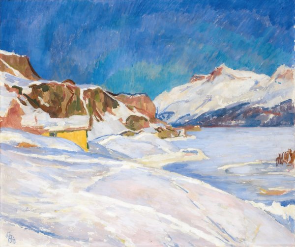 Main Product Photo of Winter Landscape Near Capolago  Painting by Giovanni Giacometti