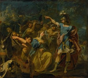 David Meeting Abigail by Giovanni Gioseffo Dal Sole Oil Painting