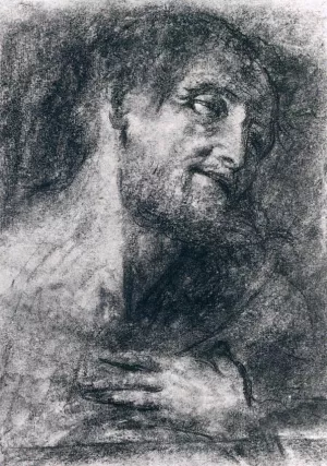 Head of a Bearded Man by Giovanni Girolamo Savoldo Oil Painting