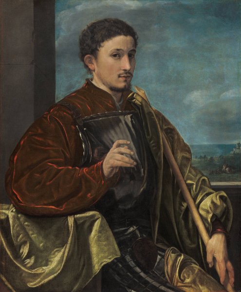 Portrait of a Knight  by Giovanni Girolamo Savoldo - Hand-Painted Oil Painting Reproduction
