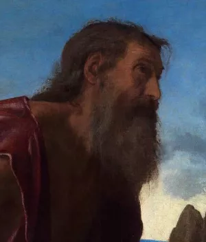 St Jerome Detail Oil painting by Giovanni Girolamo Savoldo