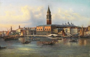 Palazzo Ducale by Giovanni Grubacs Oil Painting
