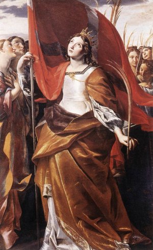 St Ursula and the Virgins by Giovanni Lanfranco Oil Painting