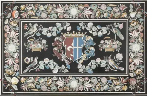 Tafelblad met wapen geslacht Witsen by Giovanni Leoni Oil Painting