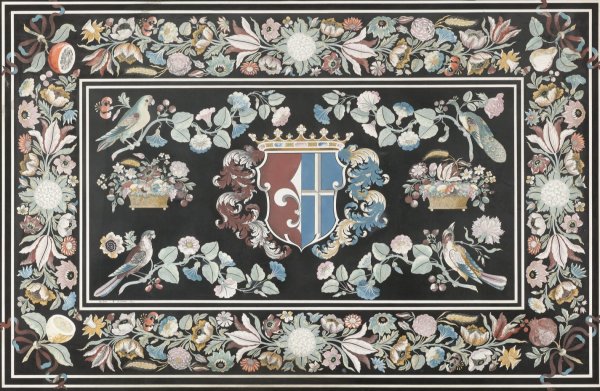 Tafelblad met wapen geslacht Witsen  by Giovanni Leoni - Hand-Painted Oil Painting Reproduction