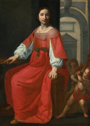 Saint Cecilia With Two Angels by Giovanni Martinelli Oil Painting