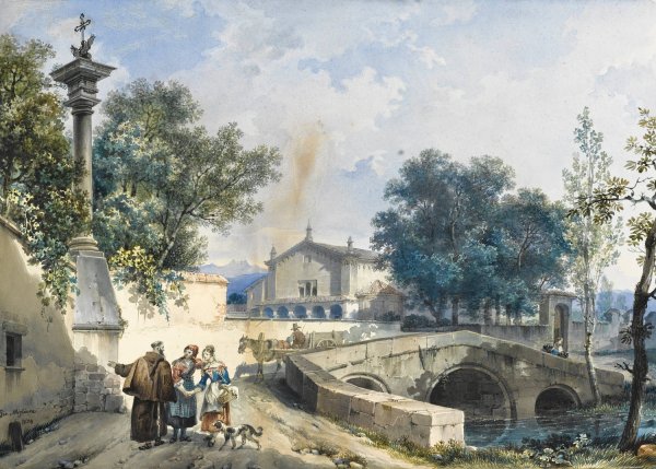 Chiesa Della Madonna Delle Grazie, Monza  by Giovanni Migliara - Hand-Painted Oil Painting Reproduction