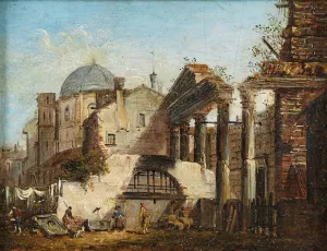 The Forum Romanum Oil painting by Giovanni Migliara