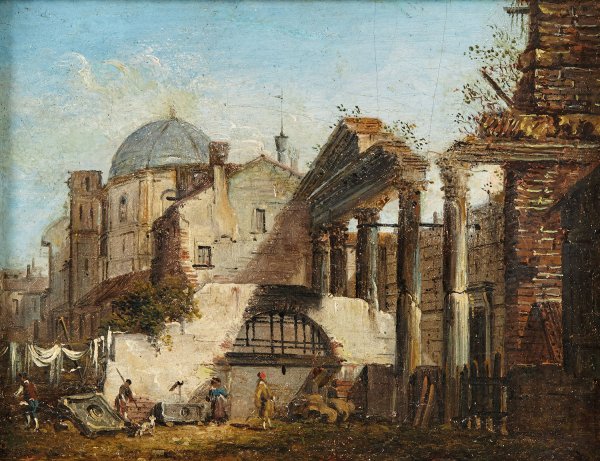 The Forum Romanum by Giovanni Migliara - Hand-Painted Oil Painting Reproduction