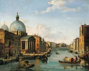 Venetian View by Giovanni Migliara Oil Painting