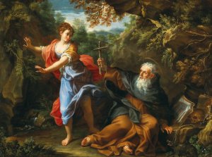 The Temptation of Saint Anthony by Giovanni Odazzi Oil Painting