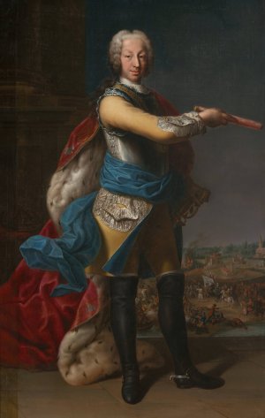 Portait of Charles Emmanuel III of Sardinia by Giovanni Panealbo Oil Painting
