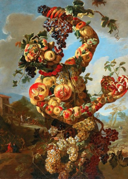 Main Product Photo of Anthropomorphic Allegory of Autumn  Painting by Giovanni Paolo Castelli