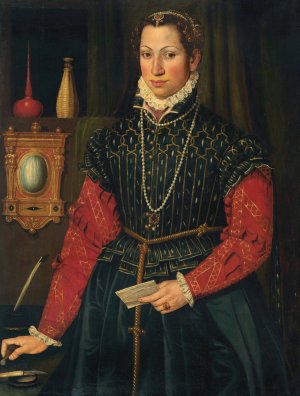 Portrait of a noble woman by Giovanni Paolo Lolmo Oil Painting
