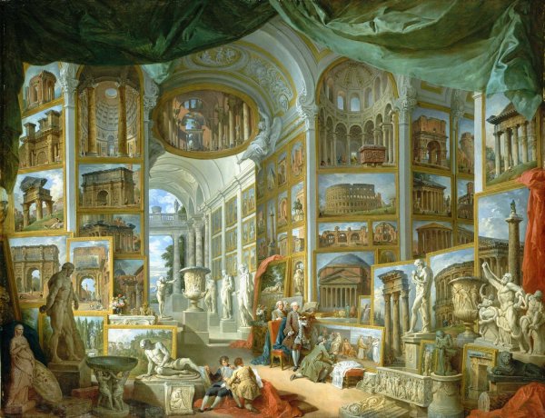 Ancient Rome  by Giovanni Paolo Panini - Hand-Painted Oil Painting Reproduction