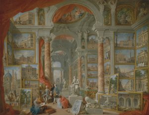 Modern Rome by Giovanni Paolo Panini Oil Painting