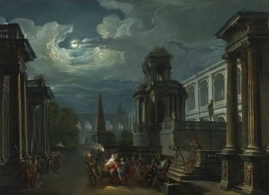 The Abduction Of Helen by Giovanni Paolo Panini Oil Painting