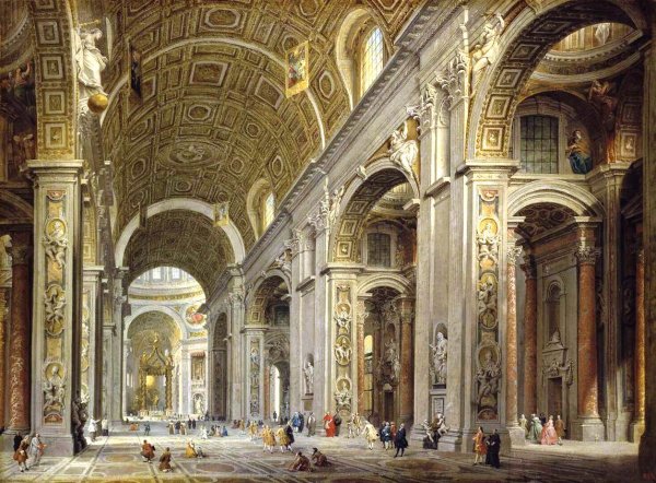 Interior of St Peter's in Rome