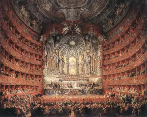 Musical Fete by Giovanni Paolo Pannini - Oil Painting Reproduction