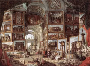 Roma Antica Oil painting by Giovanni Paolo Pannini