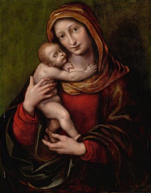 Madonna And Child by Giovanni Pietro Rizzi Pedrini Oil Painting