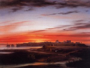 Acre at Sunset by Giovanni Renica Oil Painting