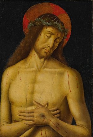 Christ as the Man of Sorrows by Giovanni Santi Oil Painting
