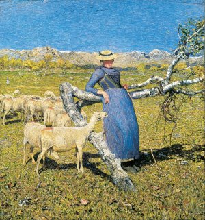High Noon in the Alps by Giovanni Segantini Oil Painting