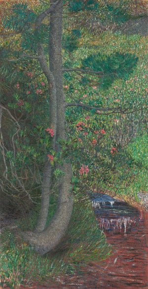 Pine Tree by Giovanni Segantini Oil Painting