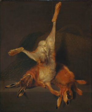 Still Life With Two Hares by Giovanni Segantini Oil Painting