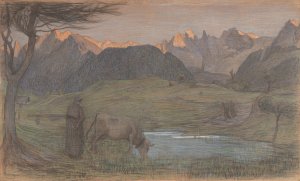 Study for 'La Vita' by Giovanni Segantini Oil Painting