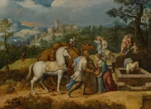 Rebecca at the Well by Girolamo Da Treviso Oil Painting
