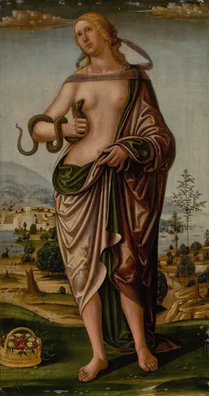 Cleopatra And The Asp by Girolamo Di Benvenuto Oil Painting