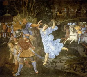 Flight of Aeneas from Troy Oil painting by Girolamo Genga