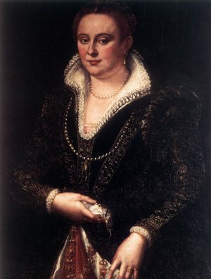 Portrait of Bianca Cappello Oil painting by Girolamo Macchietti
