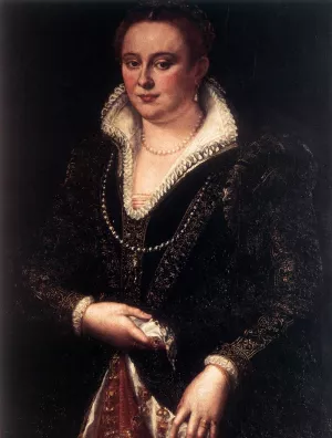 Portrait of Bianca Cappello Oil painting by Girolamo Macchietti