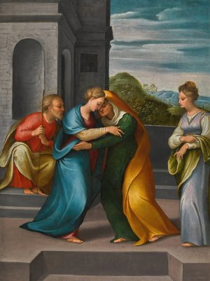 The Visitation by Girolamo Marchesi Oil Painting