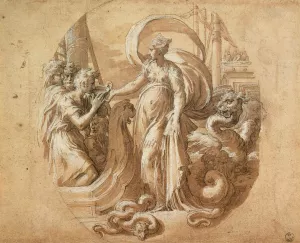 Circe and the Companions of Ulysses by Girolamo Francesco Maria Mazzola (Parmigianino) Oil Painting