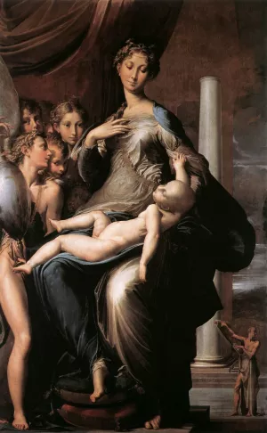 Madonna dal Collo Lungo Madonna with Long Neck by Girolamo Francesco Maria Mazzola (Parmigianino) - Oil Painting Reproduction