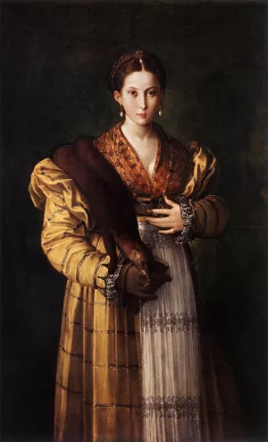 Portrait of a Young Lady by Girolamo Francesco Maria Mazzola (Parmigianino) - Oil Painting Reproduction