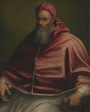 Pope Julius III by Girolamo Sicciolante Oil Painting