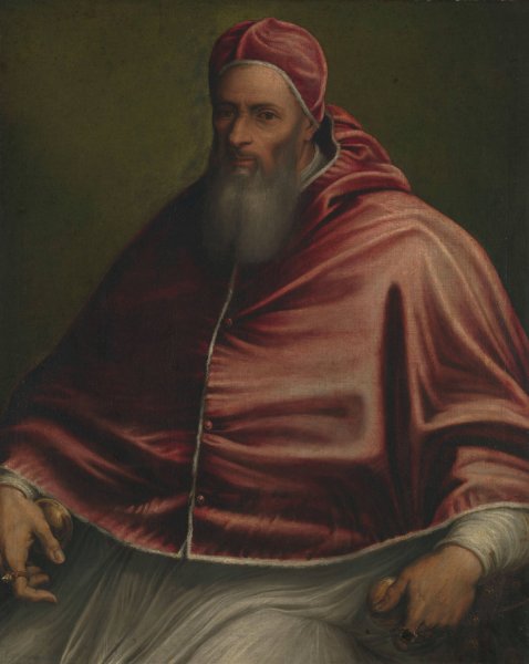 Pope Julius III  by Girolamo Sicciolante - Hand-Painted Oil Painting Reproduction