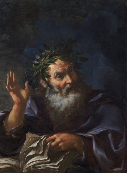 Homer  by Girolamo Troppa - Hand-Painted Oil Painting Reproduction